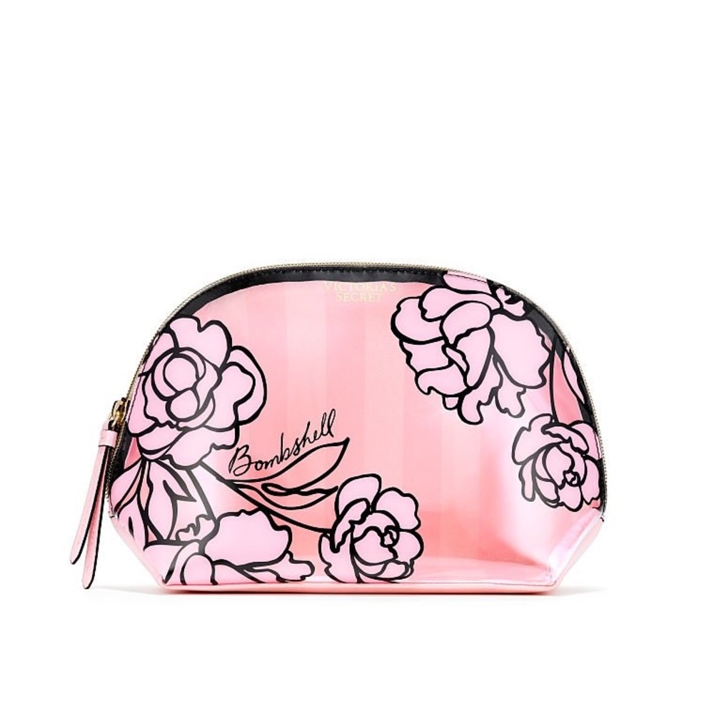 NWT Victoria Secret Make Up Bag - Pink & Black